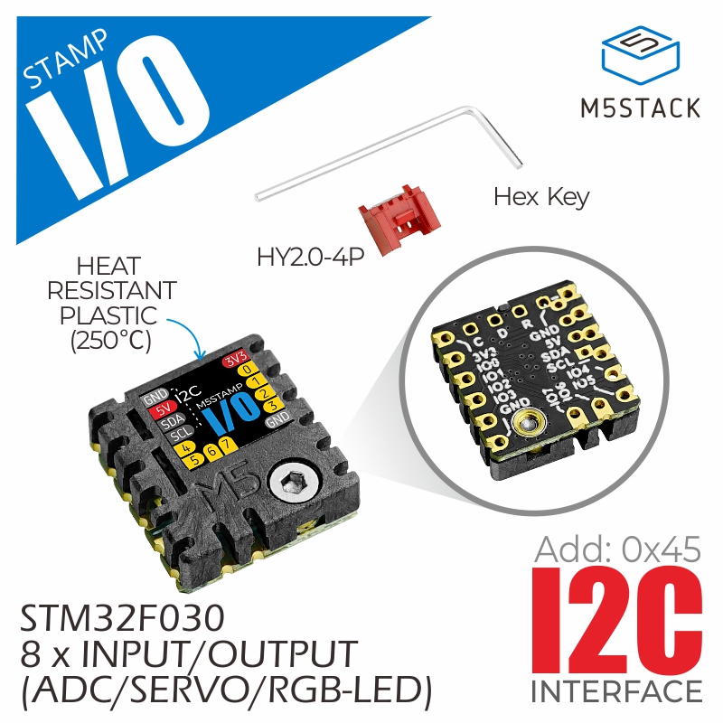 M5Stack - M5Stack Modulo I/O di estensione M5Stamp