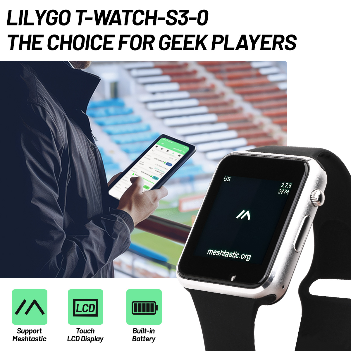 Ttgo T Watch - T-Watch-S3 Scheda di sviluppo ESP32-S3 LILYGO
