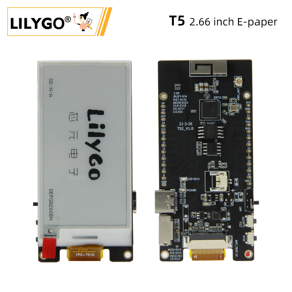 Ttgo Tdisplay - LILYGO® TTGO T5 2.66-Inch E-Paper da