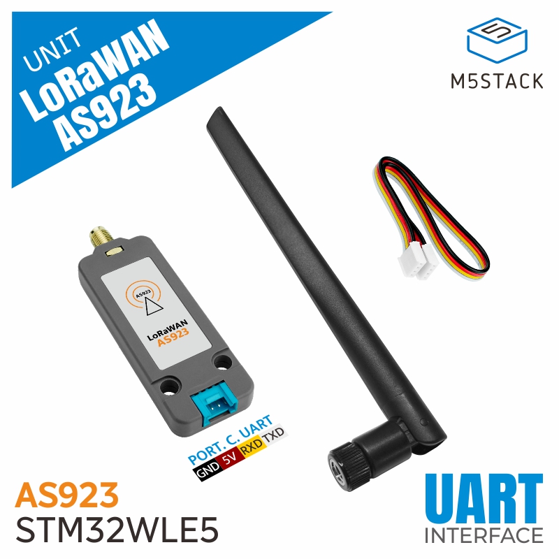 M5Stack Core2 - Unità ufficiale LoRaWAN M5Stack US915/EU868/AS923(STM32WLE5) con