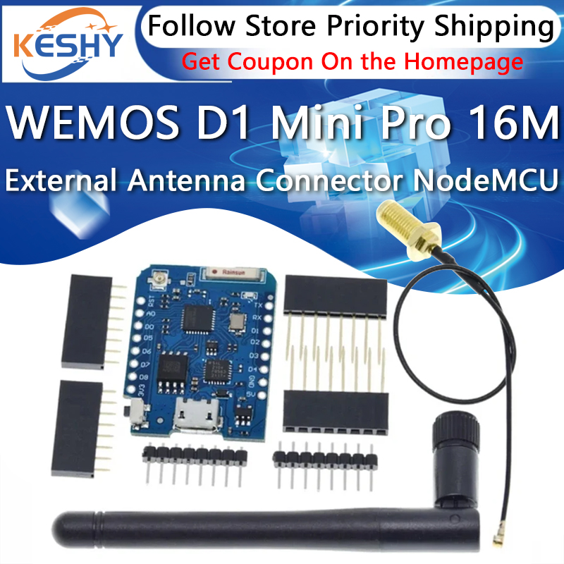 WEMOS D1 Mini Pro 16M Byte Con - D1 Mini Pro recensione e prezzo