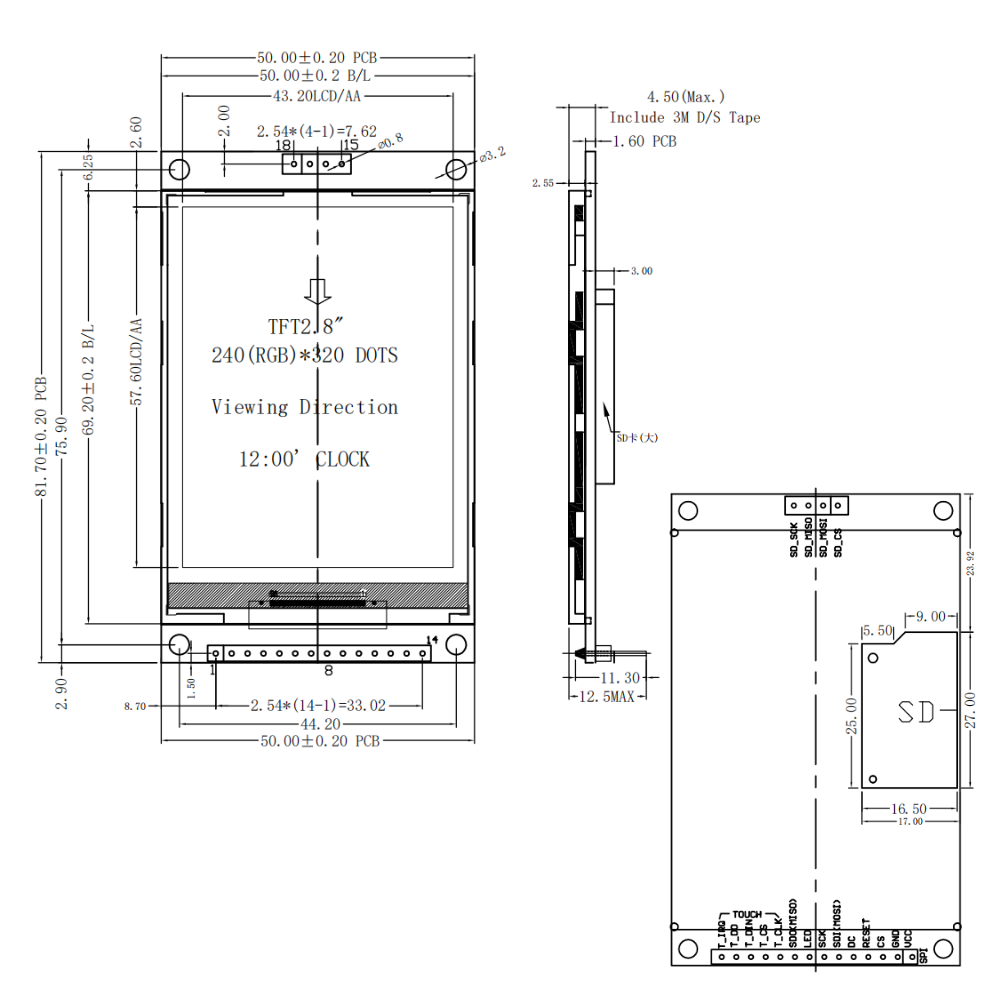 Modulo Display LCD TFT da 2,8  - Devkitc recensione e prezzo
