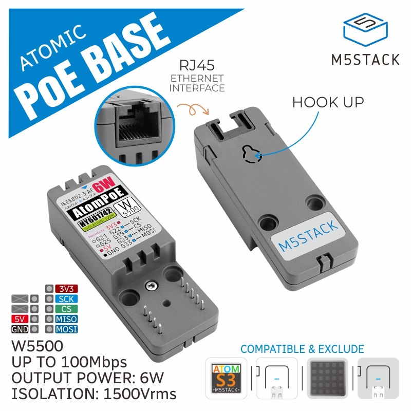 Base PoE ATOMICA Ufficiale M5S - M5Stack recensione e prezzo